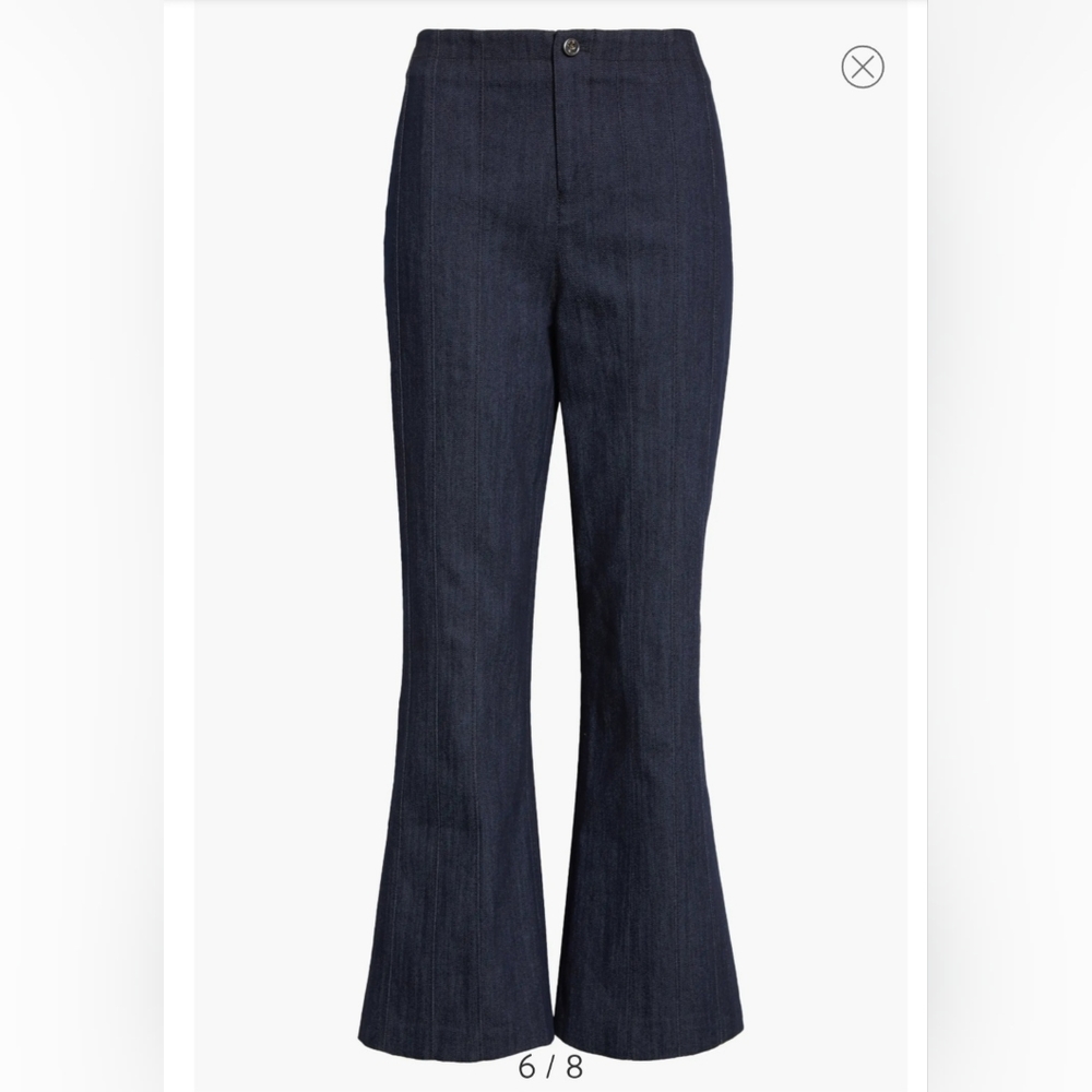 Cinq a Sept Jewel Carolina Wide Leg Crop Jeans Sz 6